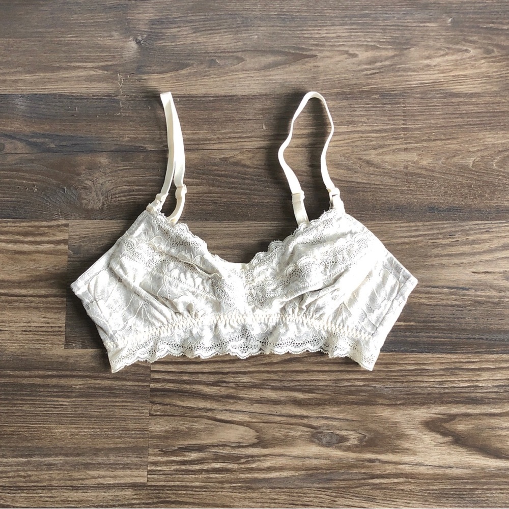 Morrow and Mint Lace Nursing Bra Bralette Medium Ivory Wireless